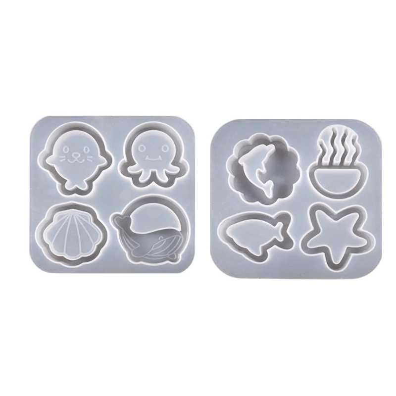 

Marine Animals Resin Shaker Molds Keychain Mold Handmade Pendant Decoration Silicone Molds Easy to Clean 10CF