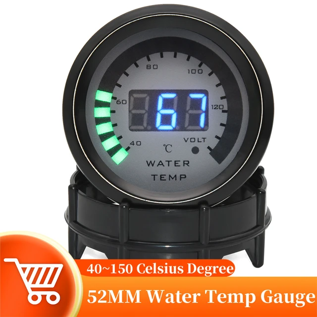 Medidor Digital de temperatura del agua de 52MM con Sensor de temperatura  de coche 1/8NPT, 40 ~ 150 grados Celsius para vehículo de gasolina de 12V -  AliExpress