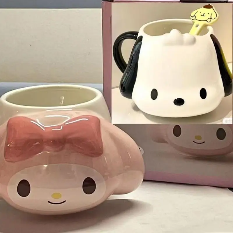 

Sanrio Kawaii My Melody Pochacco Ceramic Mugs Coffee Cups Milk Tea Cup Oatmeal Breakfast Mug Anime Peripherals Festival Gifts