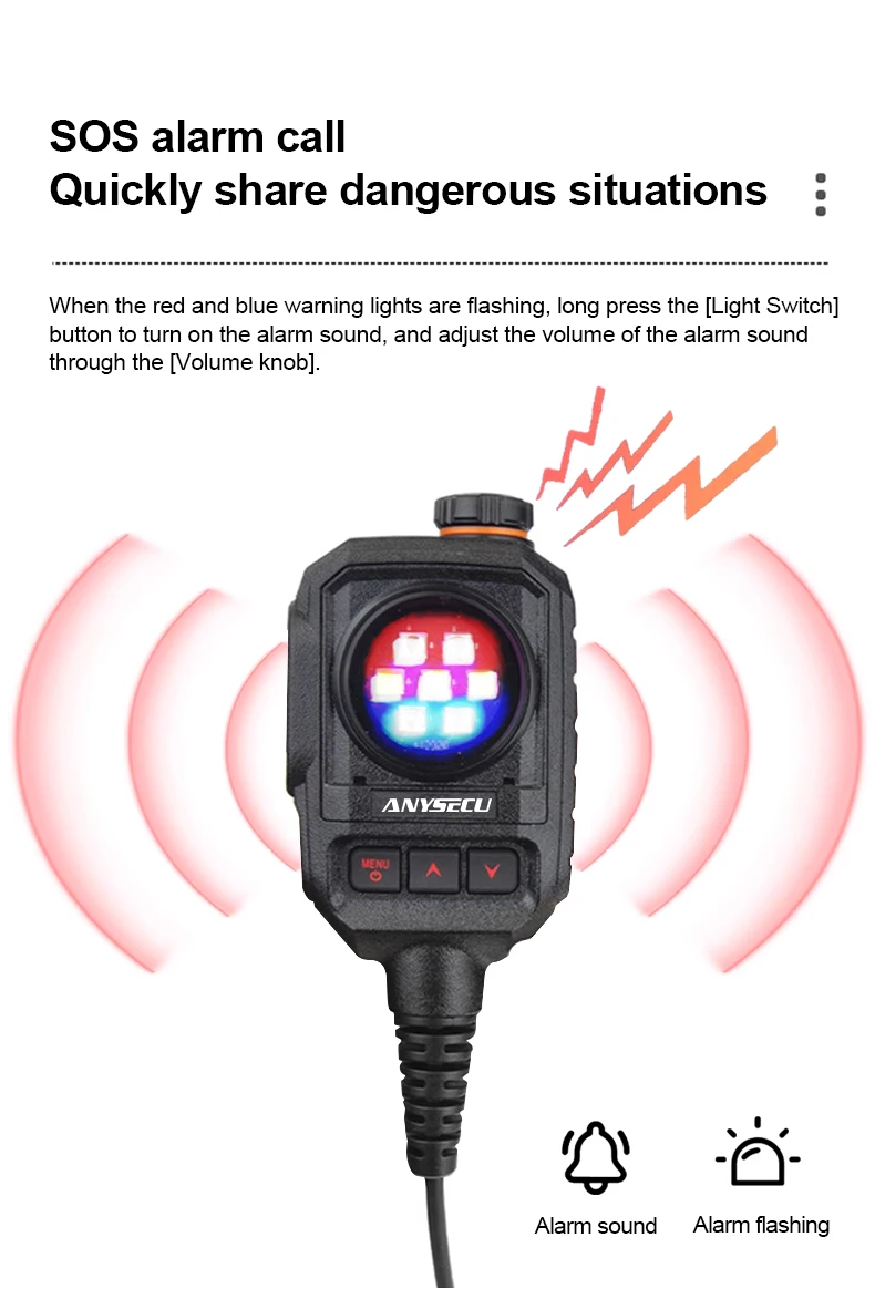 Shoulder Microphone Type-C Connector with Strobe Light for SenHaix GT-12 W8Pro