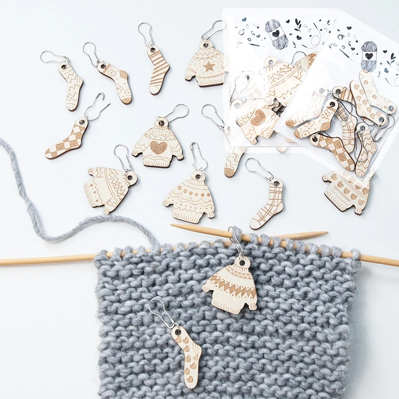 NBEADS Lot De 24 Marqueurs De Point En Verre Craquelé Avec Fermoir Mousqueton Amovible Pour Tricot, Tissage, Couture, Fabrication De Bijoux