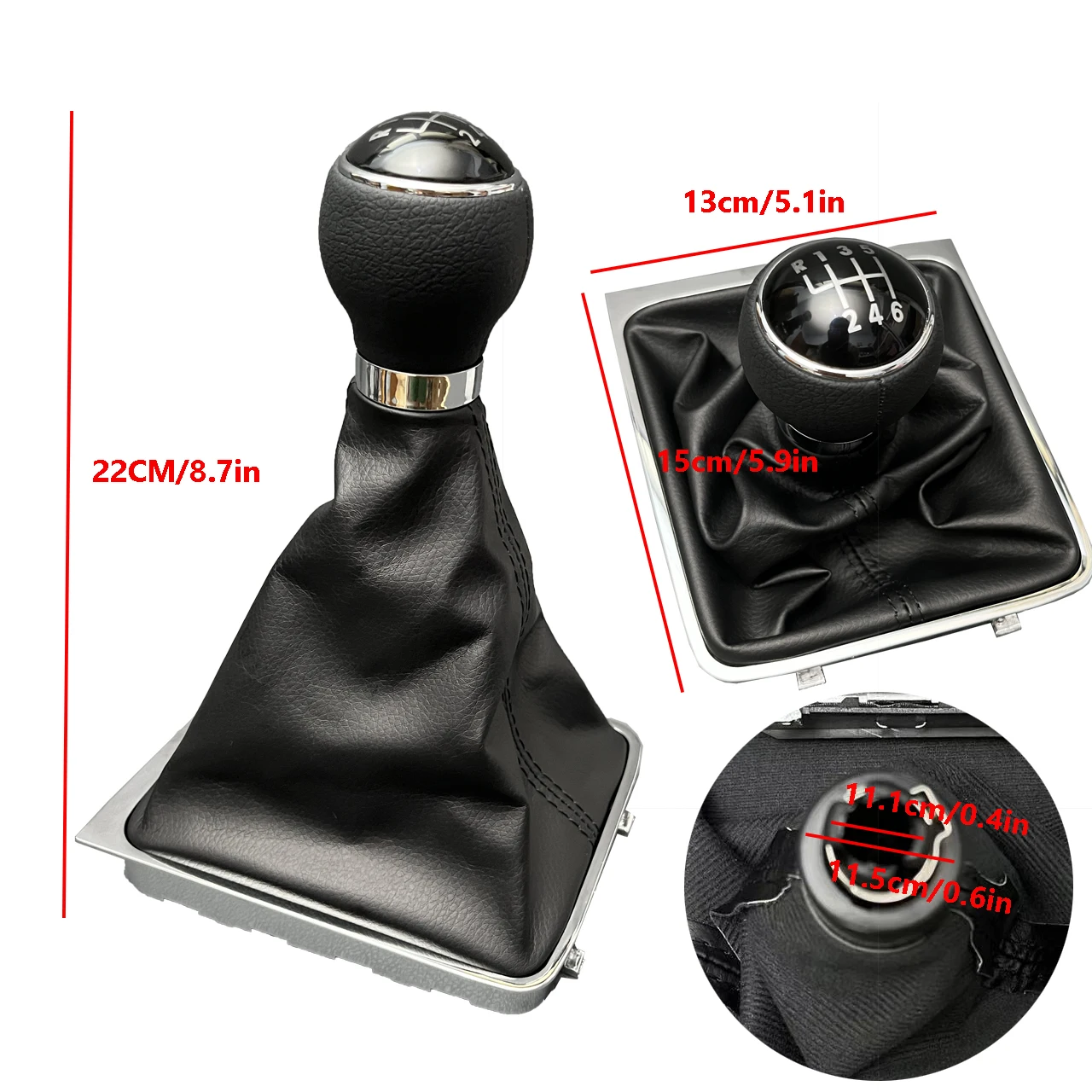 Pommeau De Levier 5-Vitesse Et Soufflet De Remplacement Pour VW Passat B6 2006-2010 - Auto