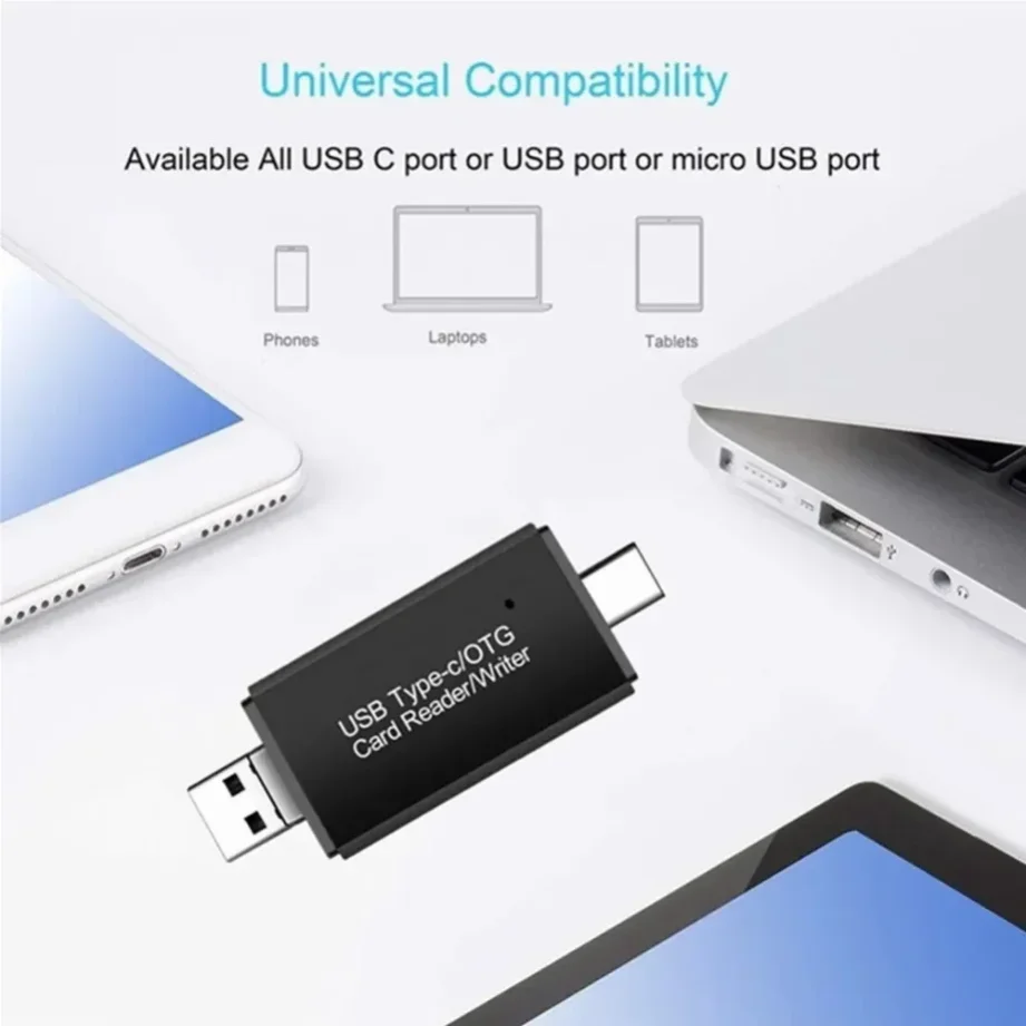 USB Card Reader USB 2.0 Card Reader USB-C Type-C OTG Micro SD Card Reader Adapter 3 In 1 USB 3.0 TF/Mirco SD Smart Memory For Phone