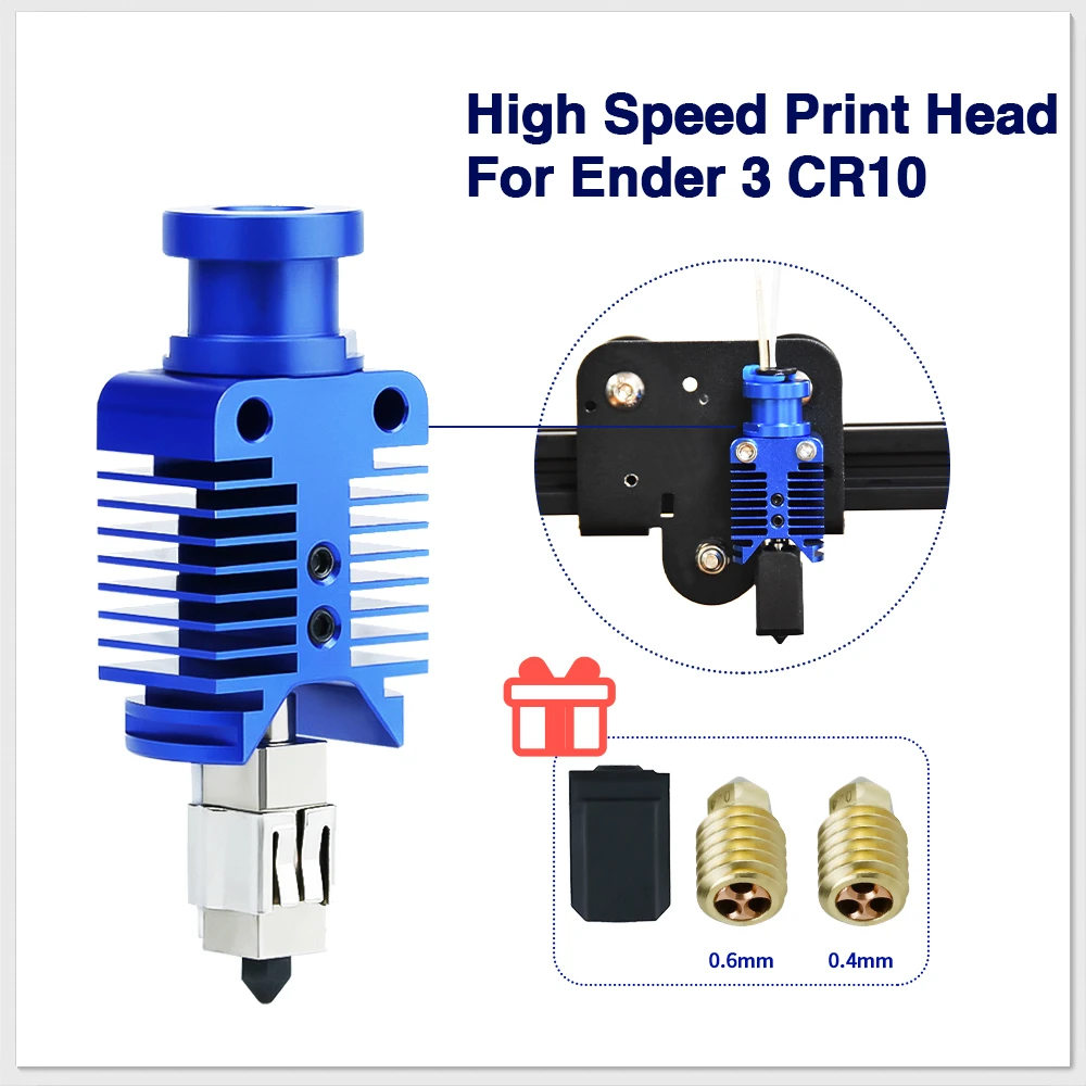 

High Speed Print Hotend Kit Thermistor Ceramic Heaters for Ender 3/CR10/VORON 2.4 Extruder J-head Hotend 3D Printer Part