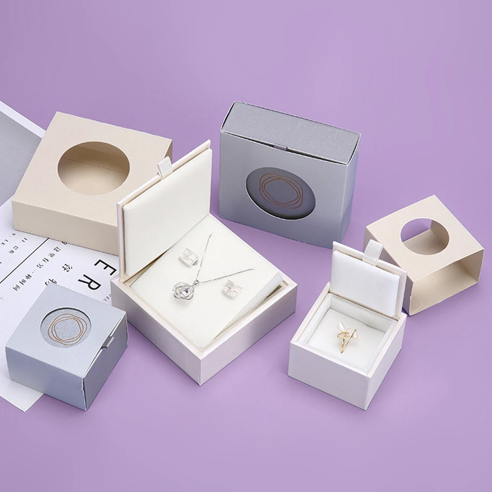 12 Stück/Set Luxuriöse Holz-Schmuckboxen mit gebürsteter Oberfläche für Halsketten, Ringe, Ohrringe, Armbänder, Accessoires, als Valentinstagsgeschenke und für Hochzeiten. – Detail 1
