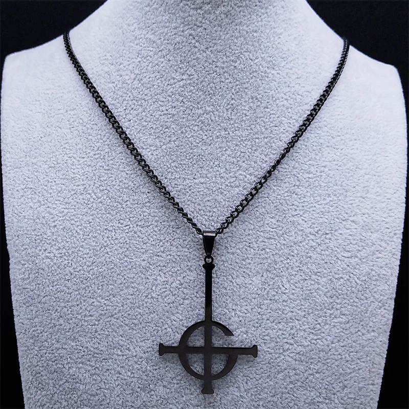 Ghost BC Nameless Pendant Necklace for Women Men Stainless