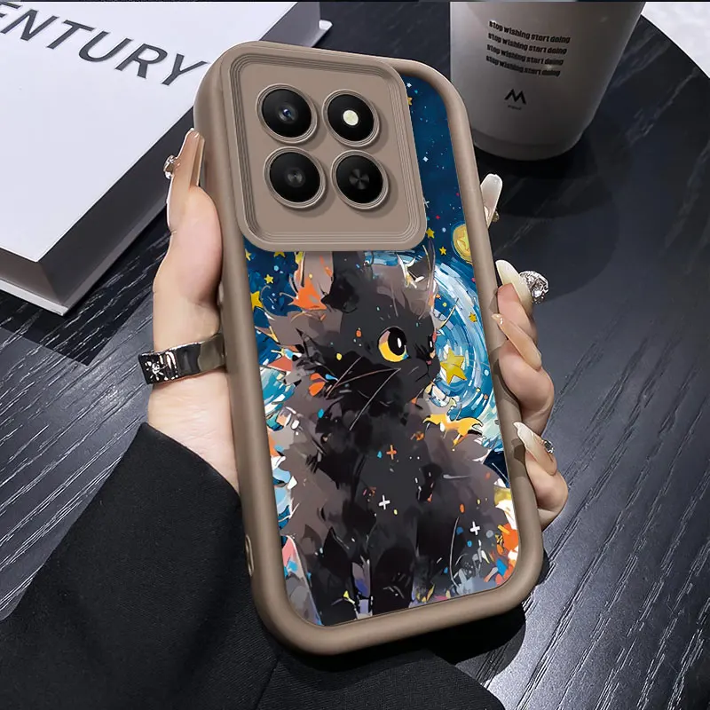 Cute Cartoon Cat Phone Case - Thick Candy Silicone Shockproof Cover
