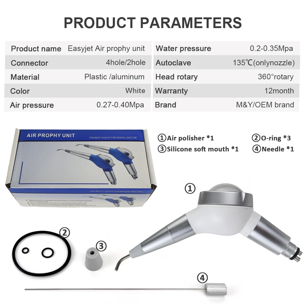 Dental Air Polierer Sandstrahlen Air profy jet Luft wasser Spray polierer Odontologia Zähne Bleaching 2 loch 4 loch zahnarzt Werkzeuge – Detail 11