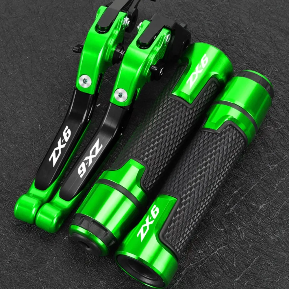

Motorcycle Accessories FOR KAWASAKI ZX-6 ZX6 1990-1999 1998 Folding Brake Clutch Levers Handlebar Grip Handles bar Hand Grips