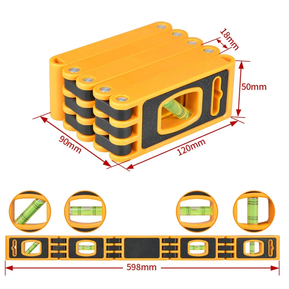 

Highly Accurate Versatile Foldable Level Measurement Folding Level Building Decoration Tool 24In Construction Measuring Tools