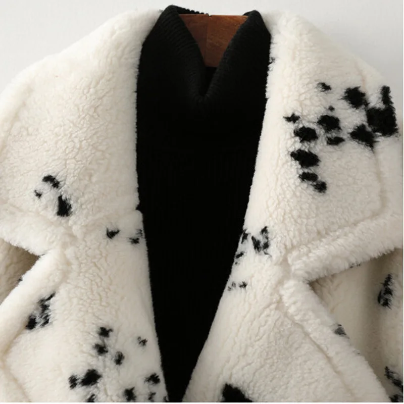 Faux Woolen Coat Women Autumn Winter Plush Thick Warm Coat Women Korean Fleece Fur Coat Loose Lapel Fur Tops Female Casual Coats