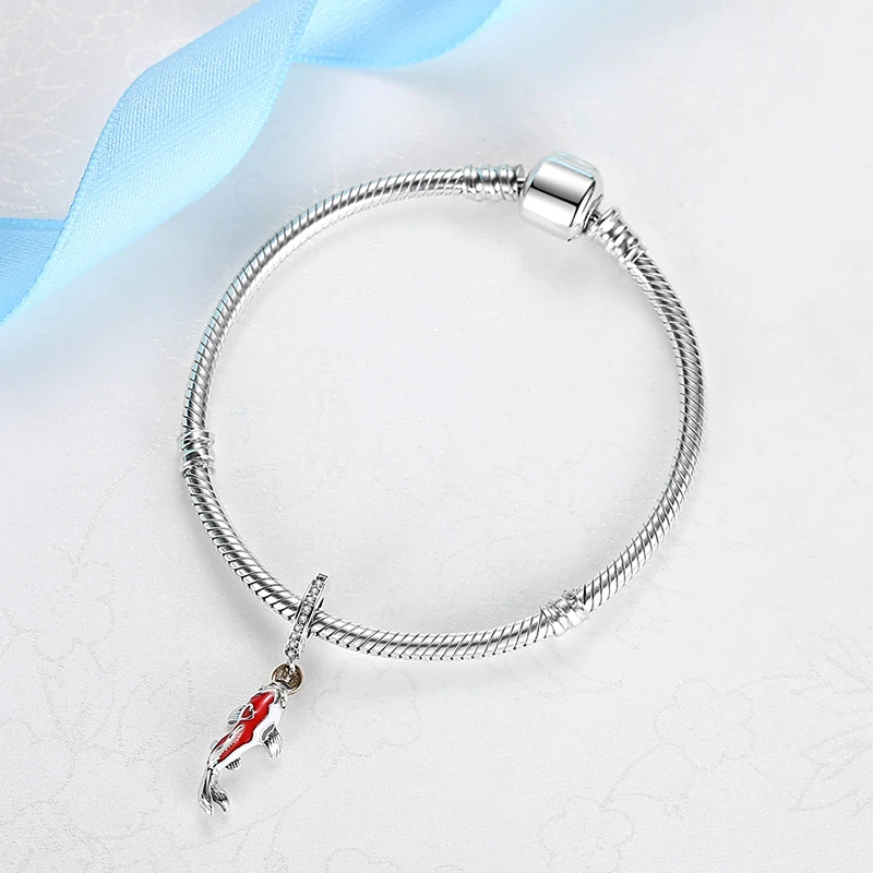 925 Sterling Silver Charm Bead Fortune Cat Chinese New Year Pendant Charms Japanese Girl Fit Pan Brand Bracelets Women Jewelry 6