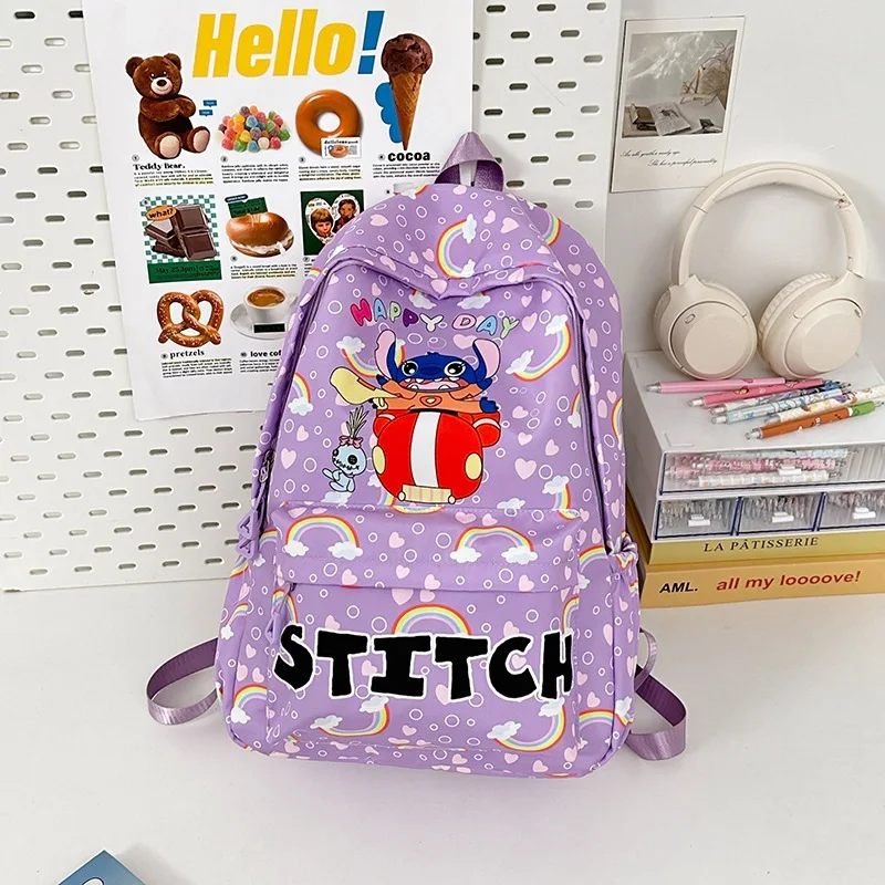 Disney Lilo And Stitch - Juego De Mochila Para Niñas | Juego De Mochila De 4 Piezas Para Niños Con Bolsa Escolar, Estuche Para Lápices, Bolsa De Almuerzo Y Botella De
