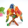 SHINNYGIFTS Enamel Trinket Box New Desk Decorative Love Birds Wedding Gifts to Friends 3