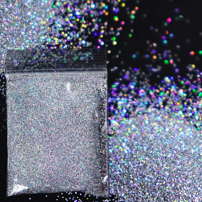 Holographic Glitter Powder for Epoxy Resin and Crafts, Laser Gold and Silver