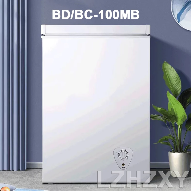 100L freezer fridge Commercial Large Capacity Ultra-low Temperature Freezer Quick Freezer 200W Direct Cooling Household