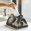 Tarot Sun Moon Witchy Astrology Tissue Box Cover PU Leather Rectangular Waterproof Tissue Holders for Home Office Car 5
