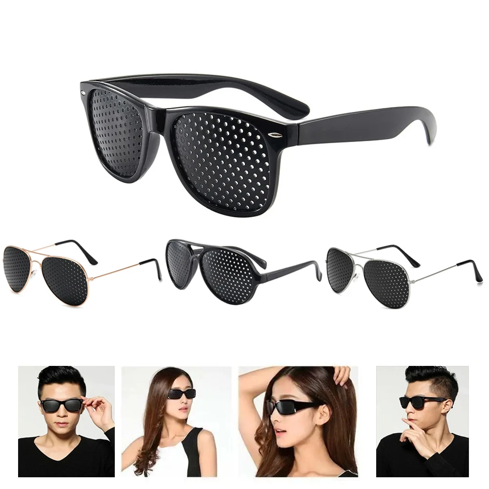 Lunettes anti-myopie et astigmate avec trous pour corriger la vue, soulager la fatigue oculaire et améliorer la vision (1 à 5 unités) pour hommes et femmes._voghion.com