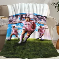 L-Lionel Football Star M-MessiS Blanket Comfortable skin friendly living room bed bedroom blanket suitable for travel and gifts 1