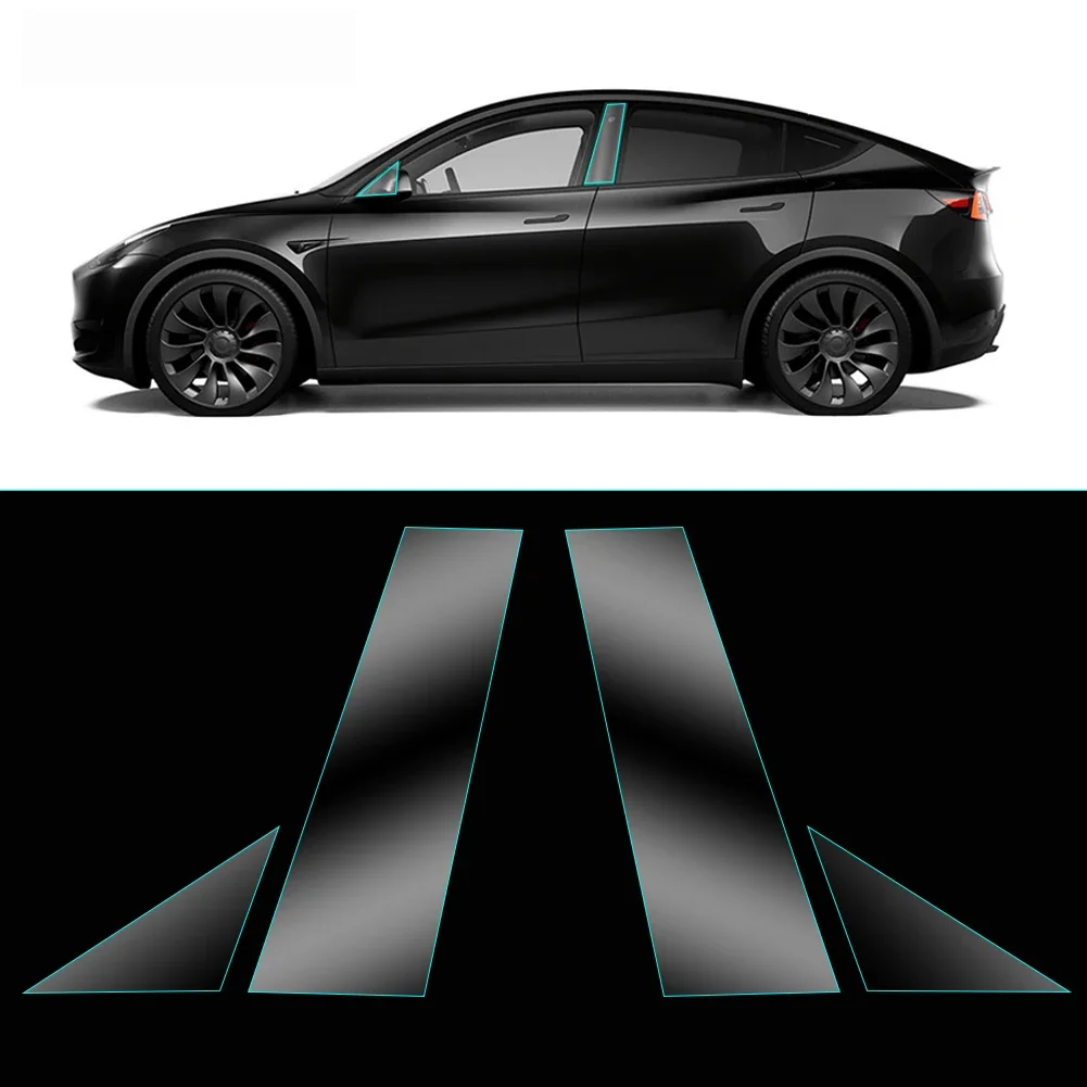 4 Pezzi Per Tesla Model 3 Pellicola Protettiva Per Auto B-Pillar Model Y Antigraffio Per Auto Tpu A-Pillar Film Accessori Per Retrofit