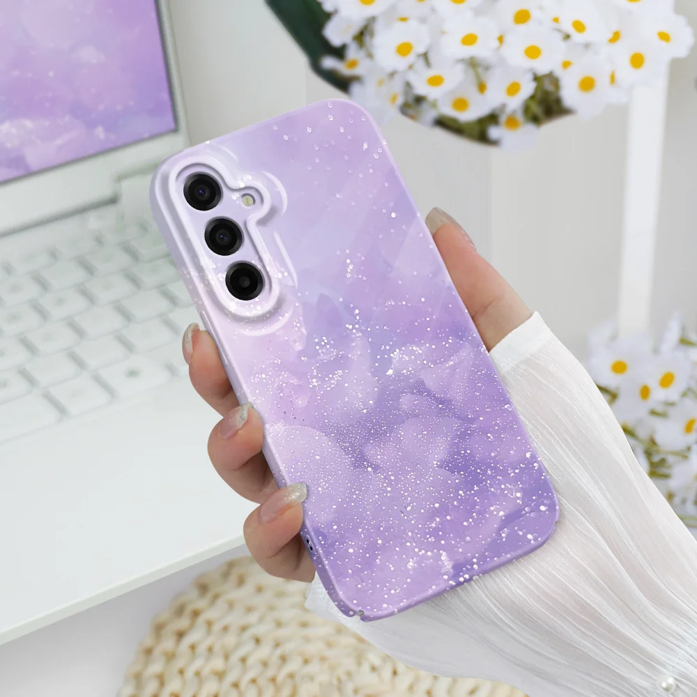 Purple Melody Star Hard Phone Case – Stylish Protective Cover