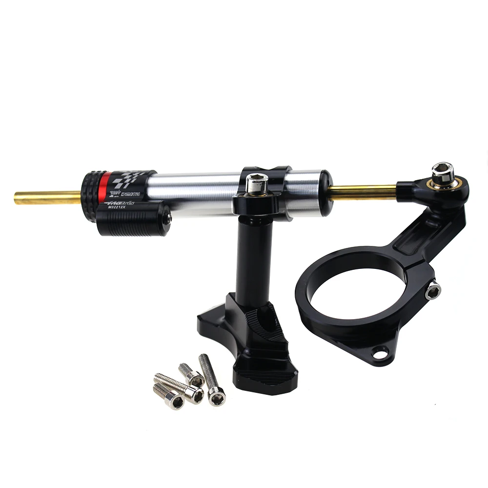 

CNC Adjustable Motorcycle Linear Reversed Steering Damper with Bracket Support for QJMOTOR350 QJ 350 QJ350