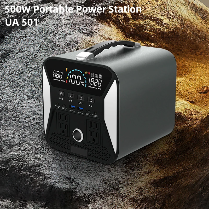 

Power Station 500W AC/Solar/Vehicle Charge Alternative Energy Solutions Outdoor Generator Portable Power System Station