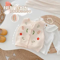 Girls' Sweater 0-5 Years Old Baby's Autumn Dress Children's Cardigan Baby's Sweater Baby's Jacquard Knitting Vest Baby Clothes 2