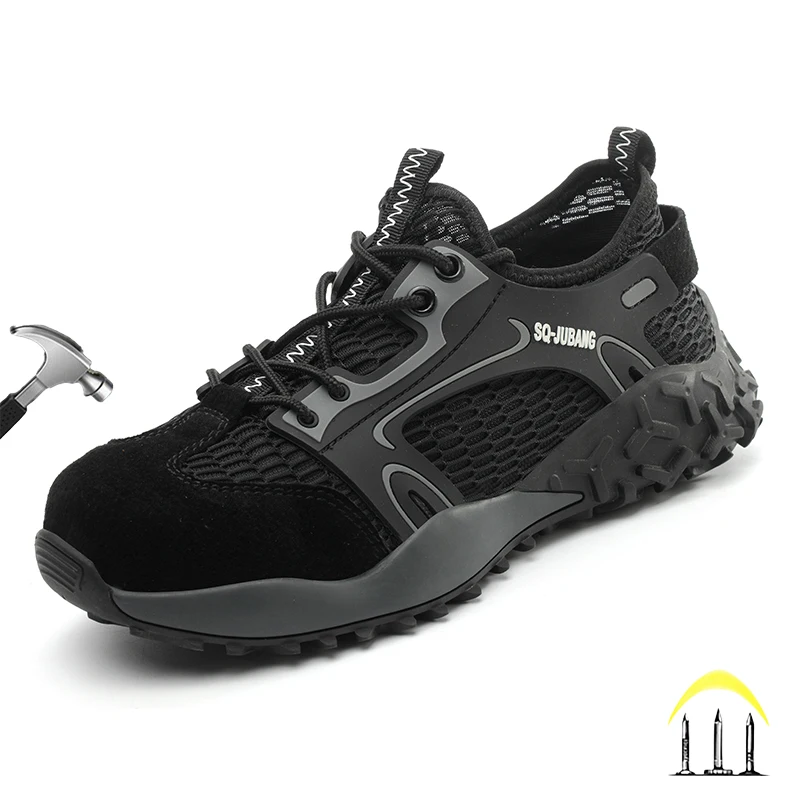 

CHNMR Steel Toe Safety Shoes for Men Women Lightweight Working Sneakers Puncture Proof Work Shoes Construction Men Safety Work