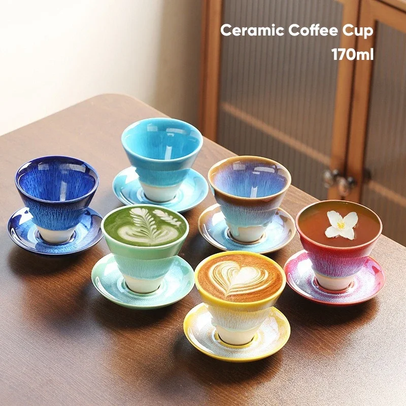 Ceramic Coffee Cups,Japanese Style Ceramic Cup,Latte Mug,Espresso Mugs,Afternoon Teacup,Household Water Mugs,Wholesale,1 Pc