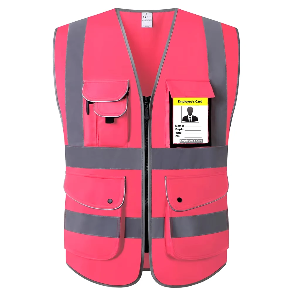 Safety Vests For Men ANSI Mesh Vest With Zipper SUM SAFETY