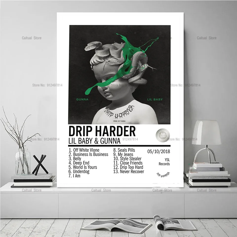 Poster Prints Gunna Wunna Ds4ever Hip Hop Music Album Cover Star