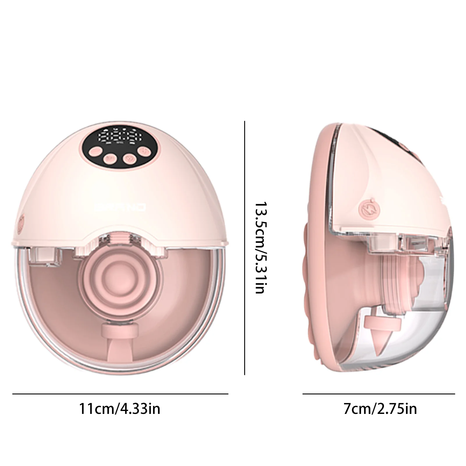 Hands Free Breast Pump 4 Modes 12Levels Auto Stop Wearable Breast Pump BPA-free Safe Double-Sealed Electric Cordless