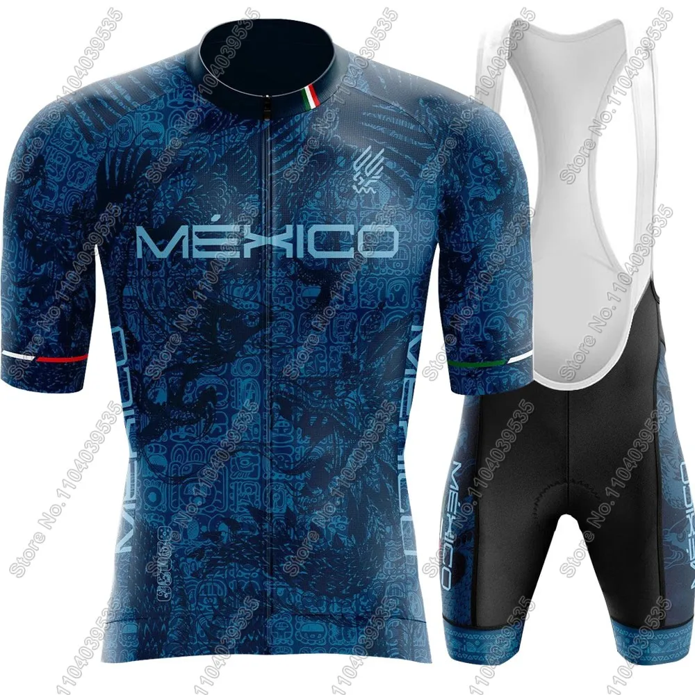 Mexico National Team 2025 Cycling Jersey Set Men Mexican Clothing Kits Short Sleeve Road Bike Shirts Suit MTB Shorts Wear Ropa 3