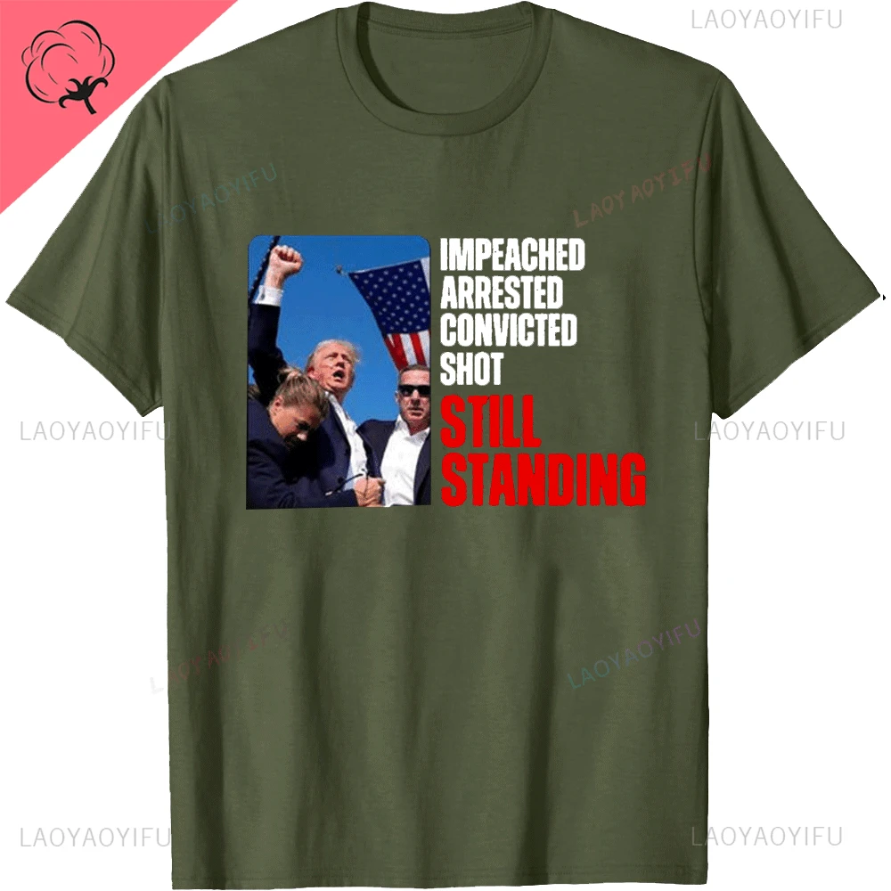 thumbnail image 1 of Trump and Cat T-Shirt Funny Trump Shirt Funny Political Tee Stranger Things Harajuk Tops Men Women Kawaii Grunge Cotton Clothes, 1 of 5