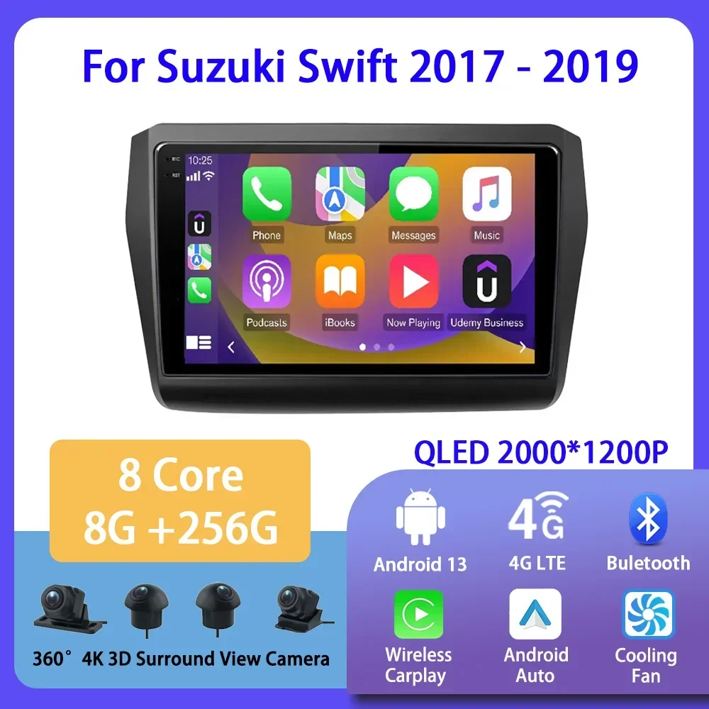 

Android 13 для Suzuki Swift 2017 2018 2019 для автомобильного Радио Мультимедийный видеоплеер навигатор для Carplay GPS стерео плеер DVD