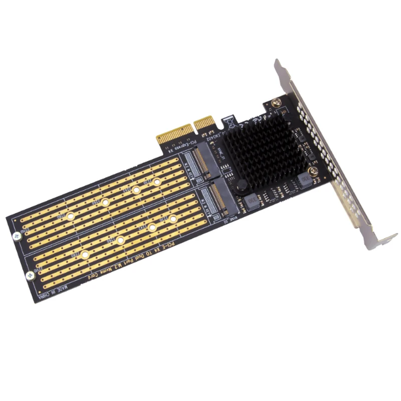 Split-livre 2 portas m2 nvme pcie adaptador