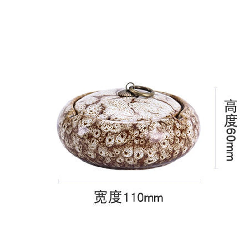 Ceramic Ashtray Creative Anti-fly Ash with Cover Smoke Tray Living Room Decoration