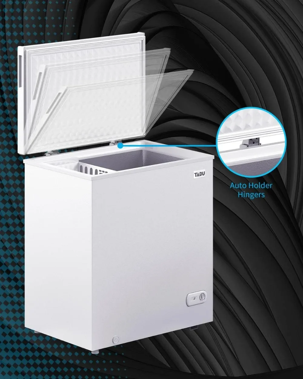 7.0 Cu.Ft Deep Freezer,Top Opening Chest Freezer, 10.0 Cubic Feet Large Freezer, Low noise，Adjustable Temperature 3