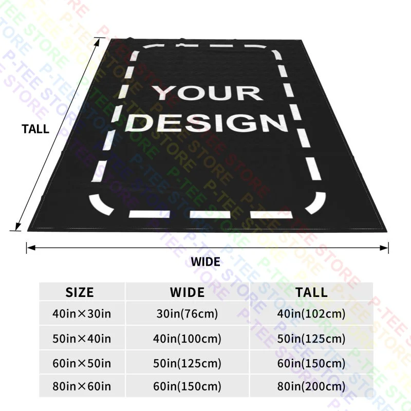 Personalized Customized DIY Logo Blanket 3D Print Blanket - Image By POP-UP Store 6