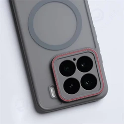 Luxury Matte Bumper Magnetic Clear Case with Full Lens Protection and Magsafe Compatibility for Xiaomi 17 pro (Gray XH LKCC)
