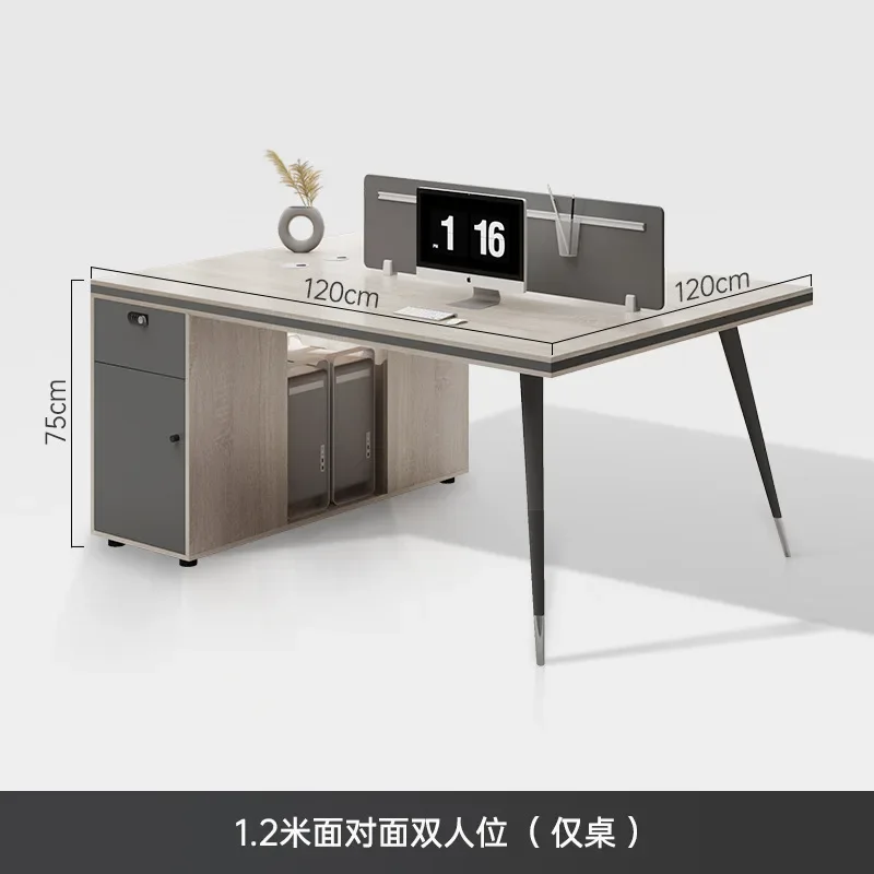 Staff Office Desk And Chair Combination Simple Modern Double Four Person Card Seat Station Staff Table Six Person Office