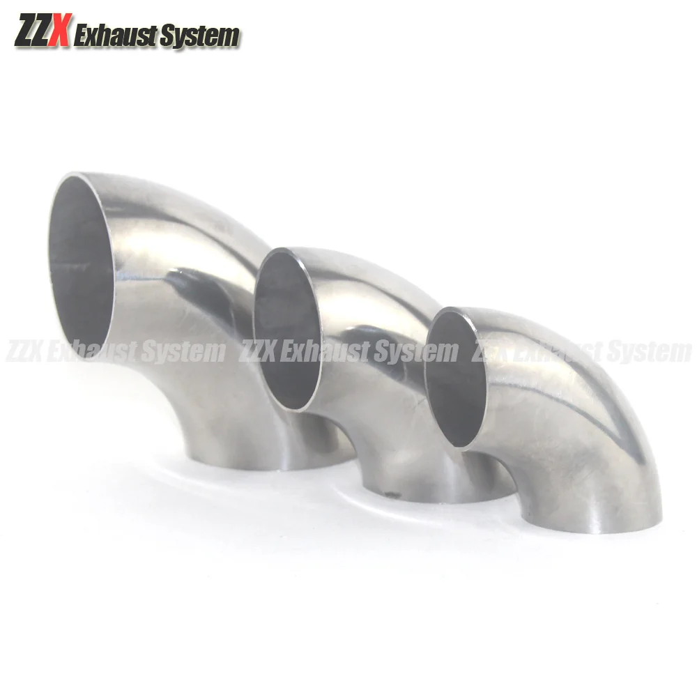 42/54/60/63/70/76/80/89mmx1.5mm Automobile exhaust pipe muffler Stainless Steel Elbow Angle Pipe Reduce Diameter Exhaust Pipe Pipe Fitting Round Pipe Fitting Stainless Steel Pipe