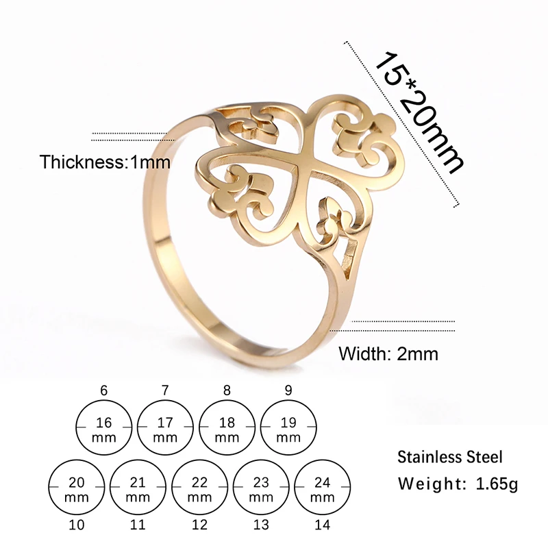 Kkjoy Edelstahlring für Frauen, keltische hohle Fingerringe, Krone, Lotus, Hexerei, Amulett, Pentagramm, Schmuckgeschenk – Detail 29