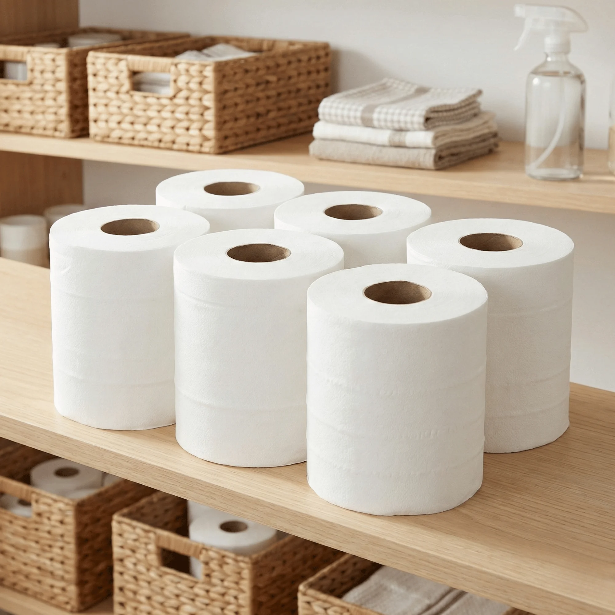 2-Ply Centrefeed Paper Towel Rolls with Embossed Texture – Absorbent Hand Tissue for Home, Office, Kitchen, Bathroom, Garage & W