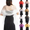 Elegant Wedding Shawl 170*70 Customizable New Silver Party Evening Dress Shawl Bride Bridesmaid's Silky Shawl Pure Color Scarf 1