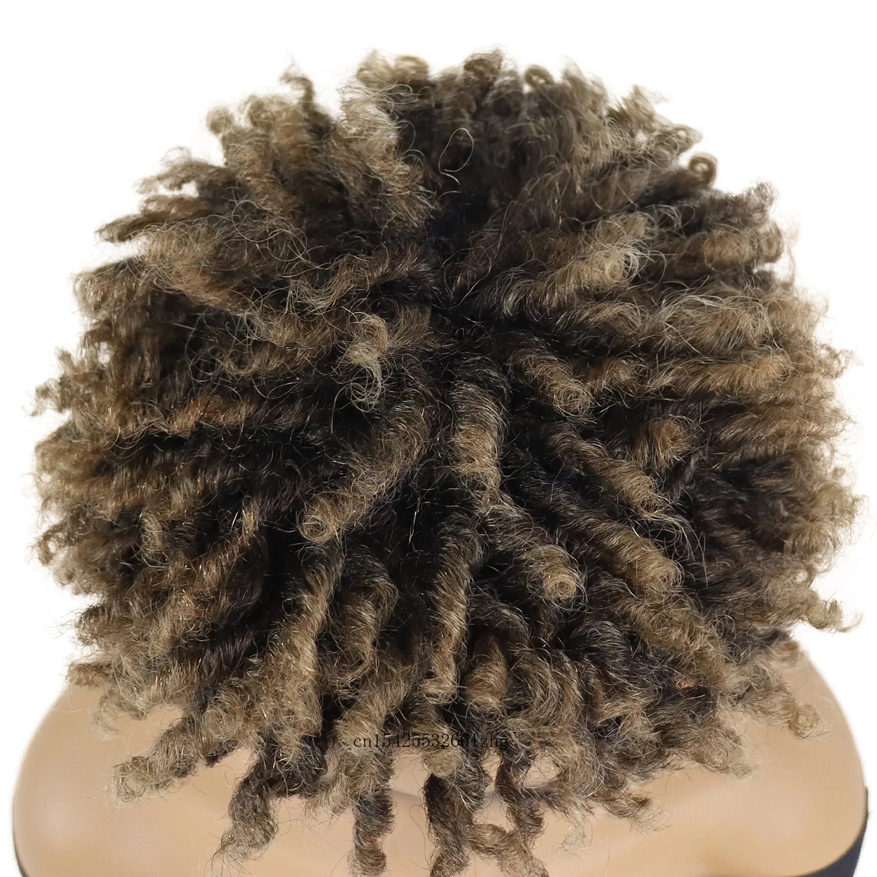 GNIMEGIL Synthetic Braided Wig for Women Locs Crochet Twist Hair Short Afro Ladies Dreadlock Light Brown Daily Curly Cool Girls