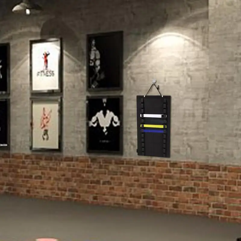 Taekwondo Belt Display Mounting Jiu Jitsu Display Rack Wall Mounted Belt Hanger Arts Belts Organizer Taekwondo Felt Holder 4
