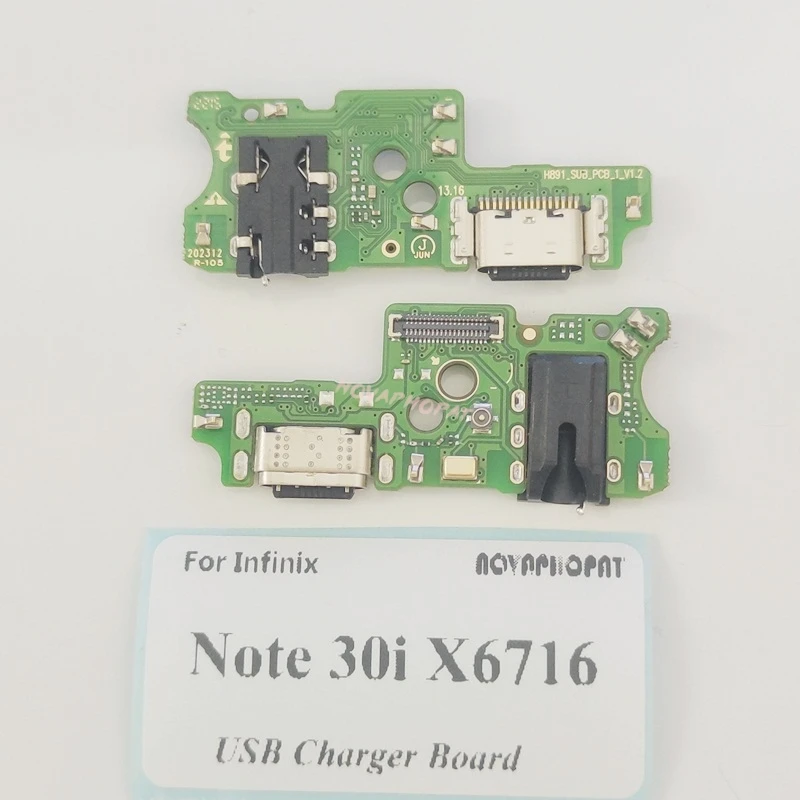 Зарядная док-станция для Infinix Note 30i X6716 с USB-разъемом, аудиоразъемом для наушников, микрофоном, микрофоном, гибким кабелем, зарядная плата