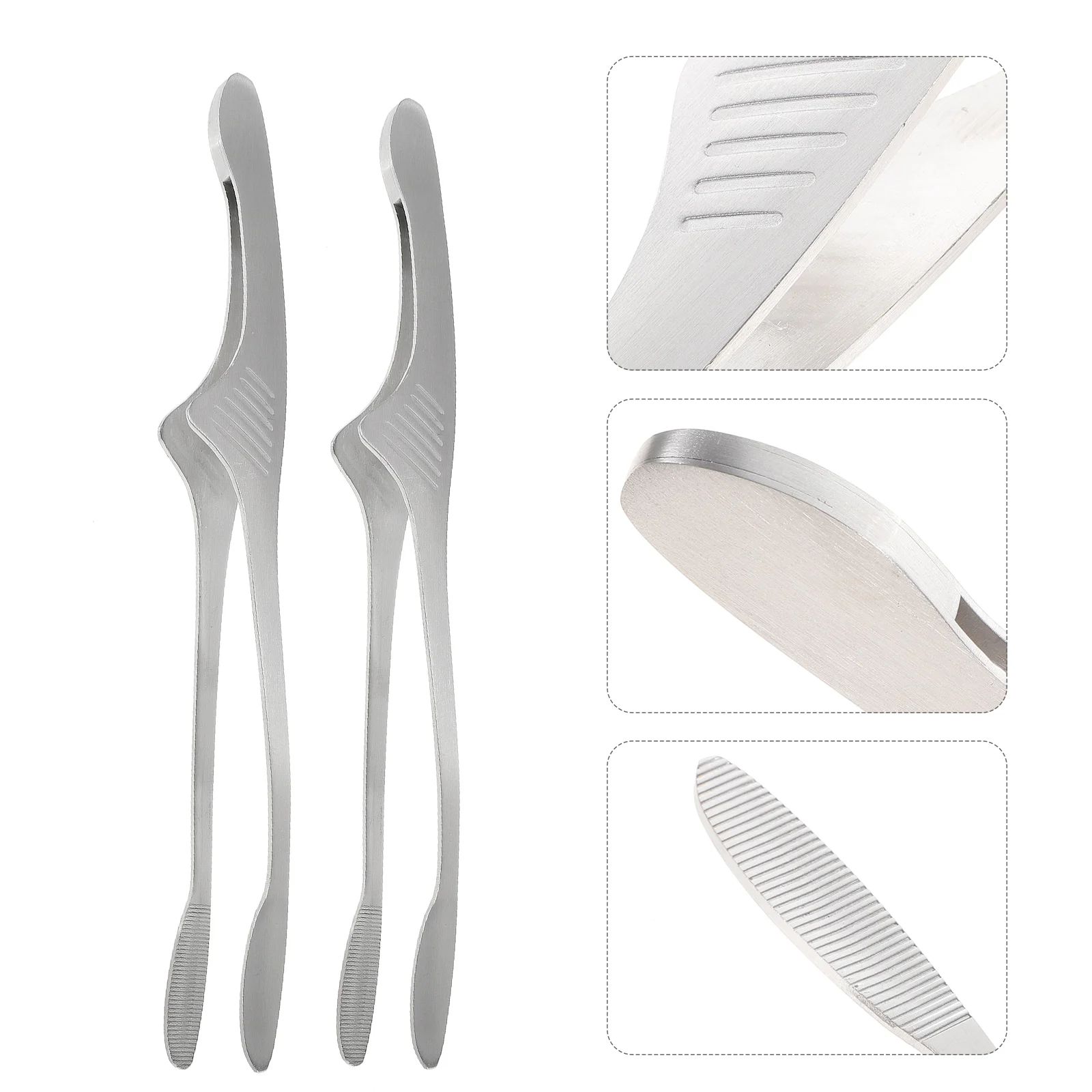 

2pcs Stainless Steel BBQ Clip Barbecue Tong Food Clip Multifunction Serving Metal Heat Resistant Tongs Grill Tweezer Kitchen